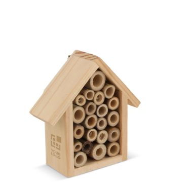 Petite maison écologique pour abeilles en bois FSC avec zone d'impression