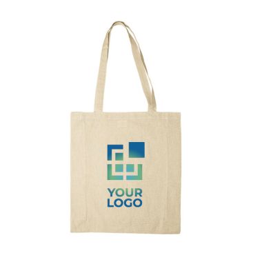 Sac en coton avec certification OEKO-TEX avec soufflet 140 g/m2 avec zone d'impression