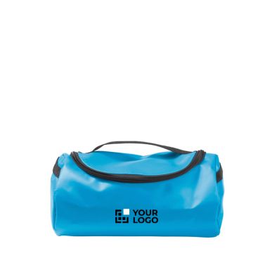 Trousse de toilette avec plusieurs compartiments à l'intérieur avec zone d'impression