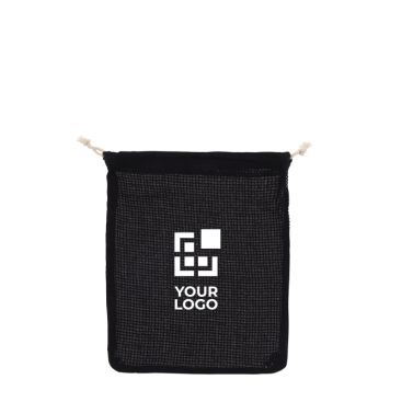 Sac réutilisable en coton pour fruits et légumes 25x30 cm avec zone d'impression