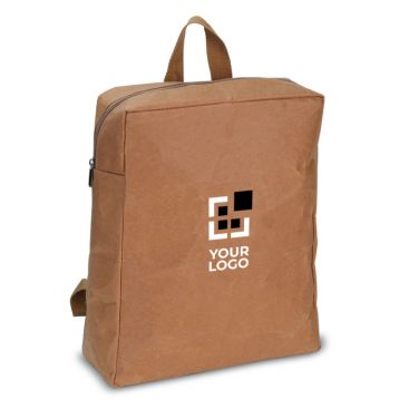 Sac à dos en papier kraft avec renfort en mousse avec zone d'impression