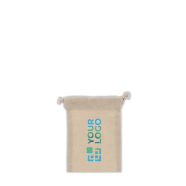 Sac cadeau en coton avec certification OEKO-TEX 10x14 cm avec zone d'impression