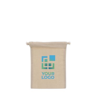 Sac cadeau en coton avec certification OEKO-TEX 15x20 cm avec zone d'impression