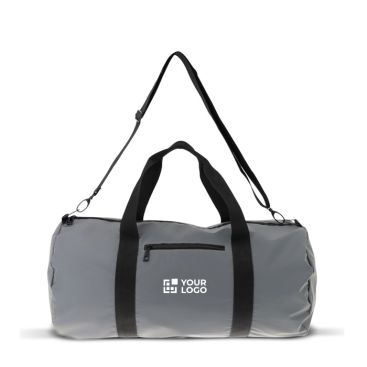 Sac de sport réfléchissant avec double poignée et poche zippée avec zone d'impression