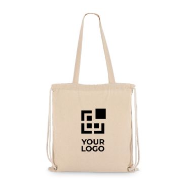 Sac 2 en 1, tote bag et sac à cordon en coton OEKO-TEX 140 g/m²