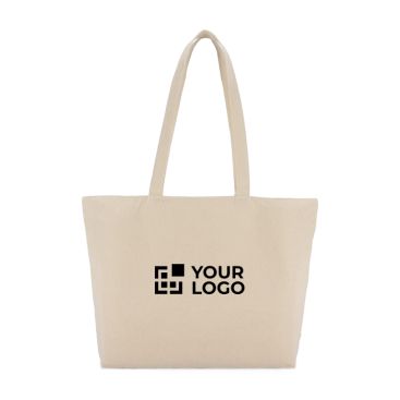 Sac en coton OEKO-TEX avec fermeture éclair 320 g/m²