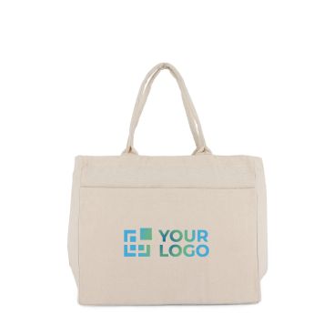 Sac en coton OEKO-TEX avec plusieurs poches 320 g/m²