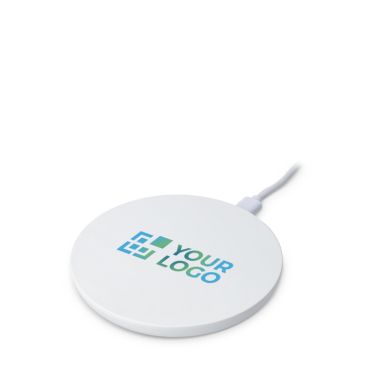 Chargeur blanc circulaire avec indicateur LED à la base 15 W