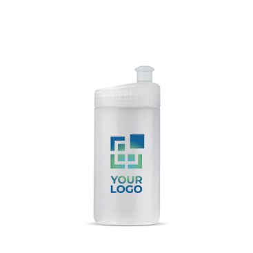 Bidon de sport en plastique sans BPA et 100% anti-fuite 500ml avec zone d'impression
