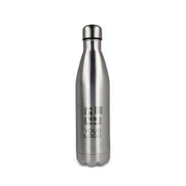 Gourde en acier inoxydable recyclé avec bouchon argenté 750ml