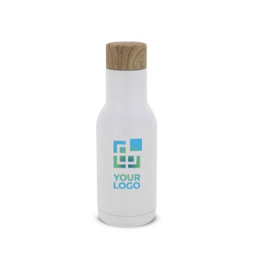 Gourde à double paroi en acier inoxydable avec infuseur à thé 340ml avec zone d'impression