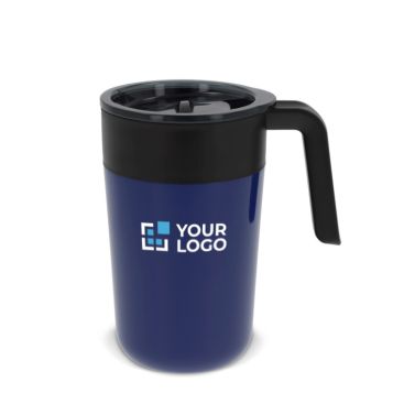 Tasse en acier inoxydable à double paroi de 400ml avec zone d'impression