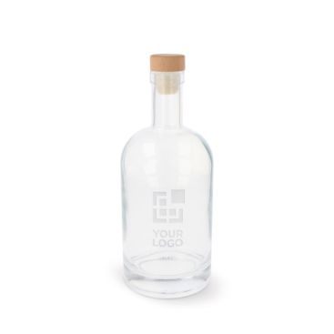 Gourde durable en verre avec couvercle FSC 1L avec zone d'impression