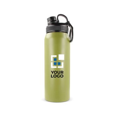 Gourde en acier inoxydable avec poignée ergonomique 800ml avec zone d'impression