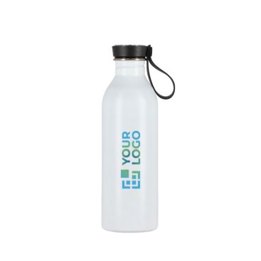 Gourde en acier inoxydable avec anse en silicone sur le bouchon 500 ml