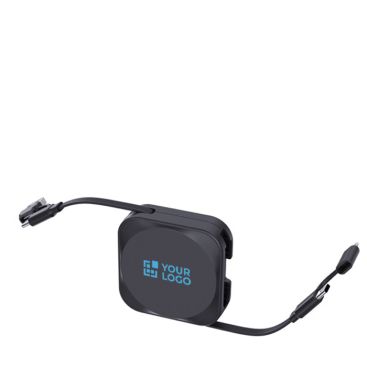 Support téléphone avec câble rétractable 1m et charge rapide 100W