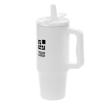 Gobelet en acier recyclé avec bec rabattable et bouchon à vis 900 ml