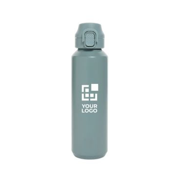 Gourde de sport en acier recyclé avec bouchon antifuite 600 ml