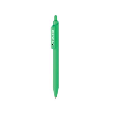Stylo écologique au toucher doux avec clip et encre bleue