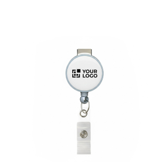 Porte-badge rétractable rond impression intégrale ⌀2.8