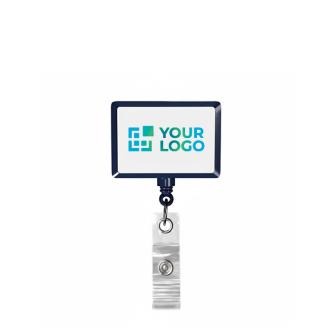 Porte-badge rétractable impression intégrale de forme rectangulaire