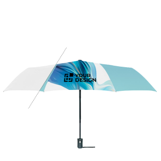 Parapluie pliable automatique impression intégrale avec housse Ø95