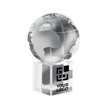 Presse-papiers avec globe terrestre couleur transparent