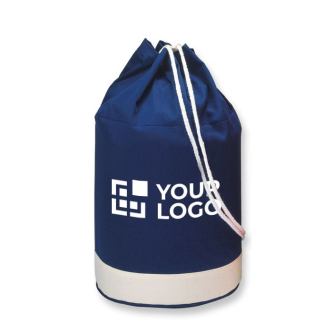 Sac à dos personnalisé en coton couleur bleu