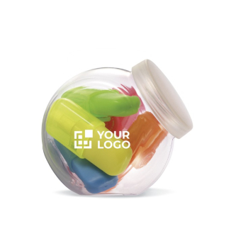 4 marqueurs phosphorescents dans un pot couleur multicolore
