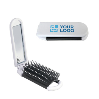 Brosse et miroir tout en un couleur blanc deuxième vue