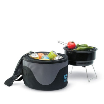Glacière avec barbecue à l'intérieur vue avec zone d'impression