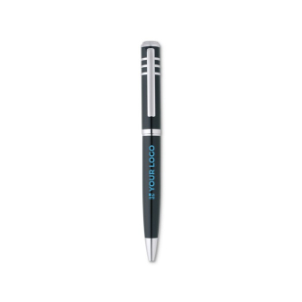 Stylo publicitaire de haute qualité couleur noir troisième vue