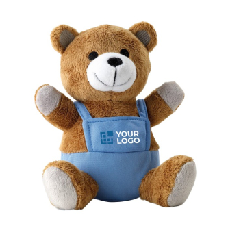Peluche personnalisable avec le logo d'entreprise couleur bleu