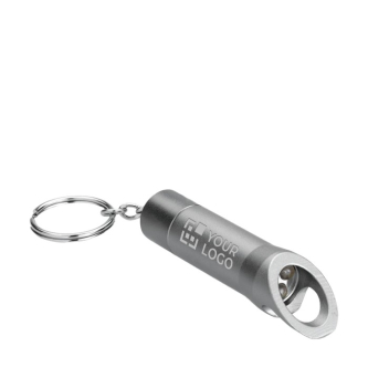 Porte-clés avec lanterne multifonction couleur gris