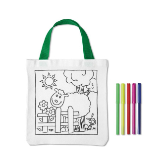 sacs en coton à colorier couleur blanc