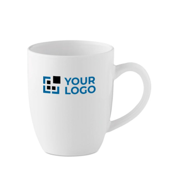 Tasses publicitaires de 300 ml en boîte couleur blanc