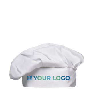 Toque de chef publicitaire en coton avec zone d'impression