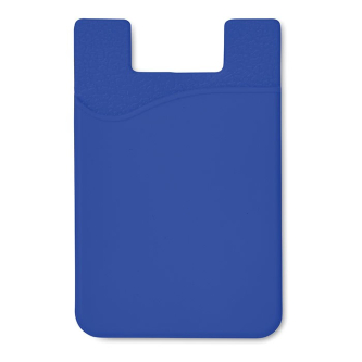 Porte-cartes publicitaire en silicone pour téléphone portable couleur bleu roi