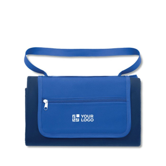 Nappe de pique-nique dans un sac publicitaire vue avec zone d'impression