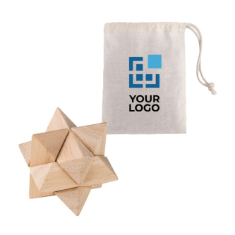 Puzzle publicitaire pour entreprises couleur bois deuxième vue