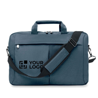 Sacoche publicitaire pour ordinateur 15" vue avec zone d'impression