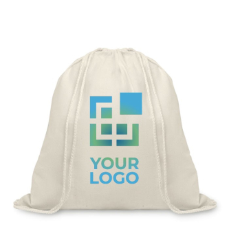 Sac à dos en coton biologique personnalisé avec zone d'impression