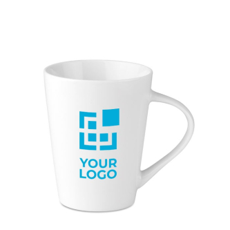 Tasses promotionnelles de 250ml couleur blanc