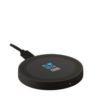 Chargeur rond sans fil pas cher avec zone d'impression