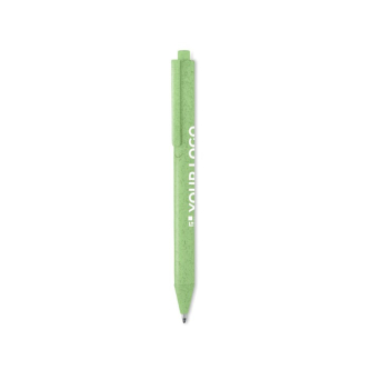 Stylo écologique avec bouton poussoir couleur orange