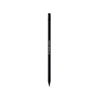 Stylo noir personnalisé avec le logo couleur noir