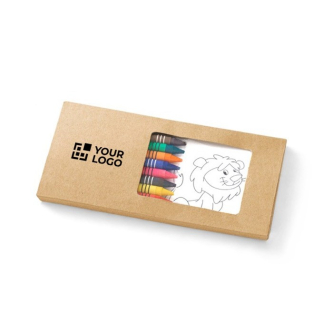 Boîte avec des feuilles de dessins à colorier avec zone d'impression
