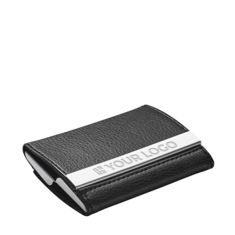 Porte-cartes double publicitaire personnalisable avec zone d'impression