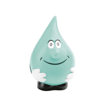 Balle anti-stress en forme de goutte d'eau couleur bleu ciel