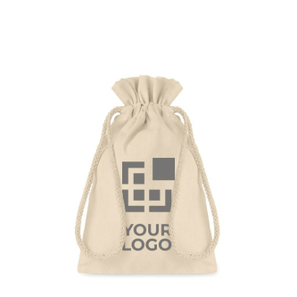 Petit sac coton personnalisé pour emballage vue avec zone d'impression